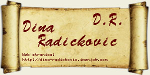 Dina Radičković vizit kartica